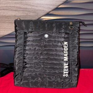 Steve Madden Black Quilted Backpack